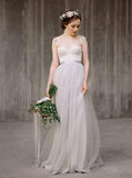 Boho Wedding Dresses,Wedding Dress with Straps,Tulle Long Wedding Dress,WD00197
