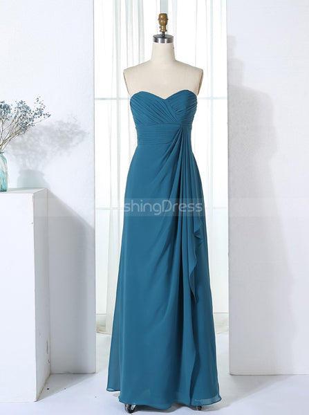Bridesmaid Dresses with Detachable Straps,Full Length Bridesmaid Dress,BD00299