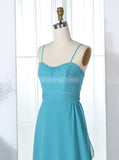 Bridesmaid Dresses with Straps,Chiffon Bridesmaid Dress,Full Length Bridesmaid Dress,BD00307