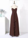 Brown Bridesmaid Dresses,Empire Waist Bridesmaid Dress,Long Bridesmaid Dress,BD00320