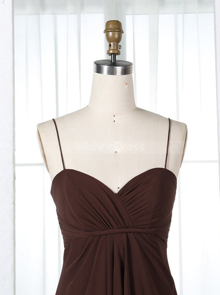 Brown Bridesmaid Dresses,Empire Waist Bridesmaid Dress,Long Bridesmaid Dress,BD00320