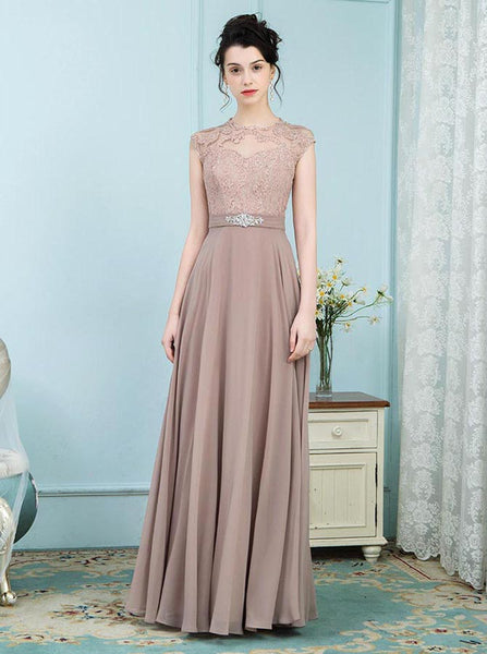 Brown Mother of the Bride Dresses,Elegant Mother of the Bride Dress,Long Mother Dress,MD00012