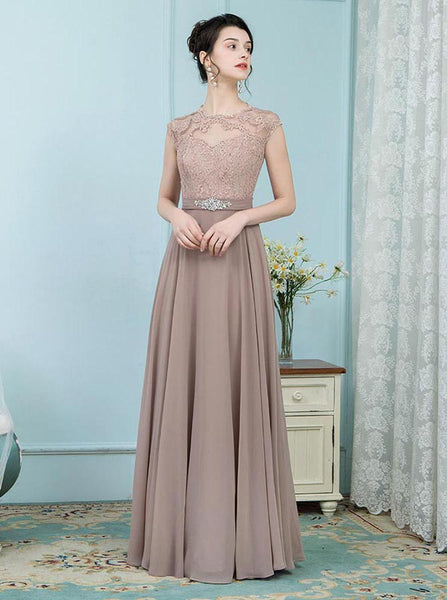 Brown Mother of the Bride Dresses,Elegant Mother of the Bride Dress,Long Mother Dress,MD00012