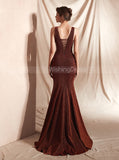 Burgundy Fitted Prom Dresses,Gorgeous Evening Dress,PD00409
