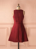 Burgundy Homecoming Dresses,Short Homecoming Dress,A-line Homecoming Dress,HC00161