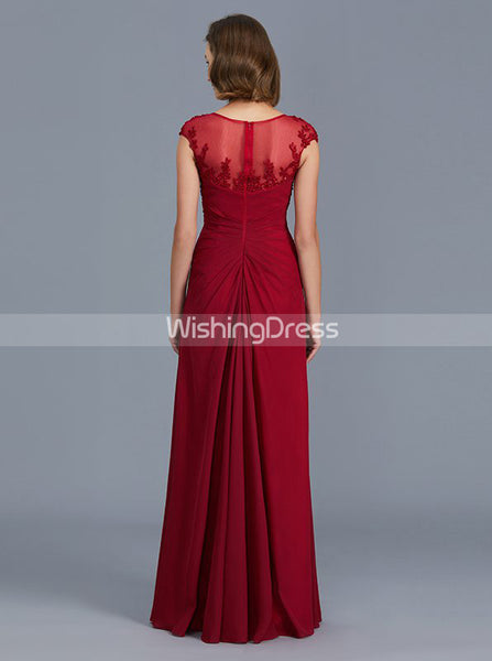 Burgundy Mother of the Bride Dresses,Mother Dress with Slit,Formal Mother Dress,MD00024