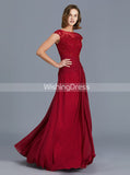 Burgundy Mother of the Bride Dresses,Mother Dress with Slit,Formal Mother Dress,MD00024