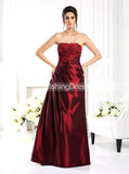 Burgundy Mother of the Bride Dresses with Jacket,Taffeta Long Mother Dress,MD00036