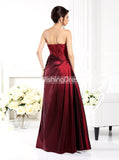 Burgundy Mother of the Bride Dresses with Jacket,Taffeta Long Mother Dress,MD00036