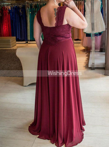 Burgundy Plus Size Prom Dresses,Elegant Plus Size Prom Dress,Long Plus Size Under 200,PD00249