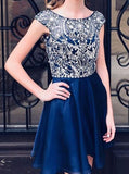 Sparkly Homecoming Dresses,Chiffon Cocktail Dresses,Short Homecoming Dress,HC00016