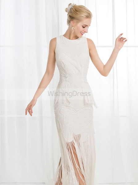 Chic Wedding Dress,Tassels Wedding Dress,Sexy Bridal Dress,Fashion Wedding Dress,WD00023