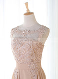 Chiffon Bridesmaid Dress with Appliques,Long Bridesmaid Dress,BD00079