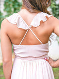 Chiffon Bridesmaid Dresses,Pink Bridesmaid Dress,Full Length Bridesmaid Dress,BD00212