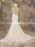 Chiffon Wedding Dresses Open Back,Ivory Beach Wedding Dress,WD00575