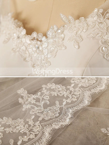 Chiffon Wedding Dresses Open Back,Ivory Beach Wedding Dress,WD00575
