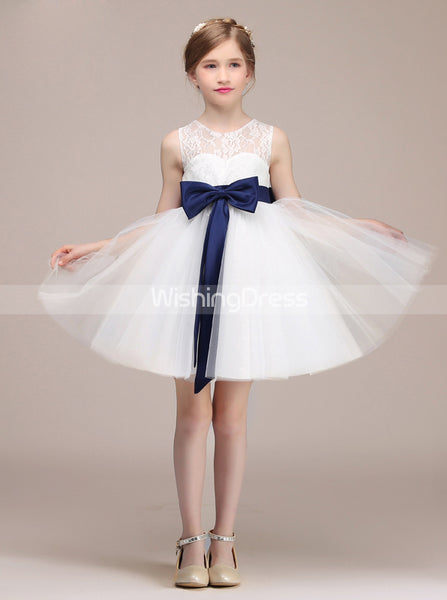 Cute Flower Girl Dress,Short Junior Bridesmaid Dress,JB00040