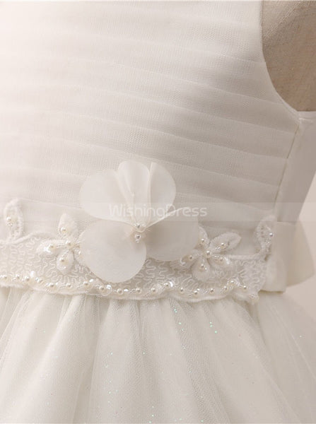 Cute Flower Girl Dresses,Knee Length Flower Girl Dress,Tulle Flower Girl Dress,FD00057