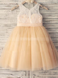 Cute Flower Girl Dresses,Tea Length Flower Girl Dress,Girl Party Dress,FD00080