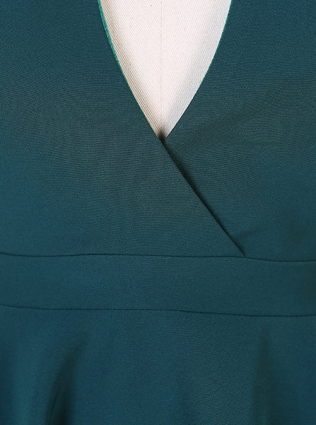 Dark Green Cocktail Dress,Open Back Cocktail Dress,Sexy Cocktail Dress,CD00003