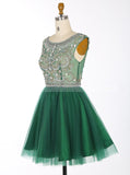 Dark Green Homecoming Dress,Short Mini Homecoming Dresses,Sparkly Homecoming Dress,HC00019