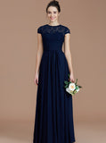 Dark Navy Bridesmaid Dresses,Bridesmaid Dress with Sleeves,Elegant Bridesmaid Dress,BD00256
