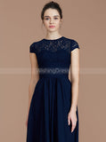 Dark Navy Bridesmaid Dresses,Bridesmaid Dress with Sleeves,Elegant Bridesmaid Dress,BD00256