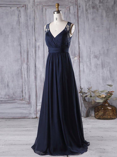 Dark Navy Bridesmaid Dresses,Gorgeous Bridesmaid Dress,BD00352