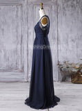 Dark Navy Bridesmaid Dresses,Gorgeous Bridesmaid Dress,BD00352