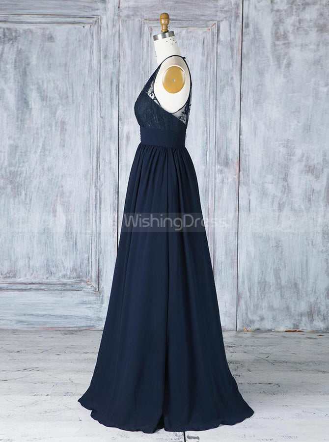 Dark Navy Bridesmaid Dresses,Lace Chiffon Elegant Bridesmaid Dress,BD00337, US20W / Royal Blue Dark Navy Bridesmaid Dresses,Lace Chiffon Elegant Bridesmaid Dress,BD00337, US20W / Royal Blue