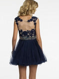 Dark Navy Homecoming Dresses,Short Homecoming Dress,Homecoming Dress for Teens,HC00013
