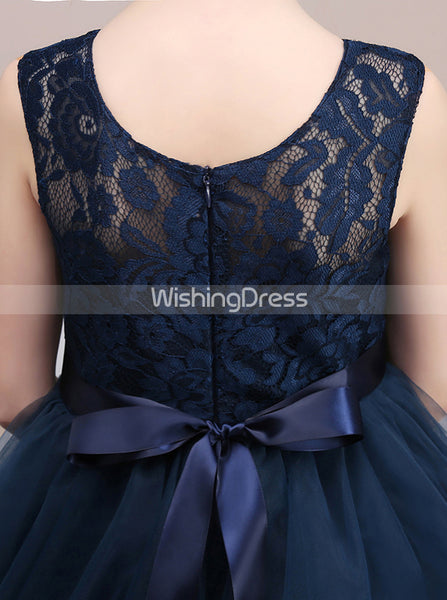 Dark Navy Junior Bridesmaid Dresses,Princess Junior Bridesmaid Dress,JB00003