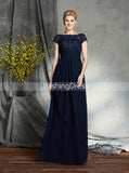 Dark Navy Mother of the Bride Dresses,Empire Mother Dress,Mother Dress with Sleeves,MD00035