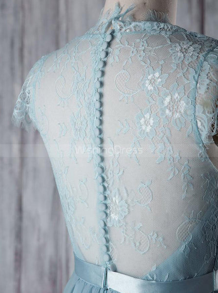 Elegant Bridesmaid Dress with Cap Sleeves,Chiffon Bridesmaid Dress,BD00356