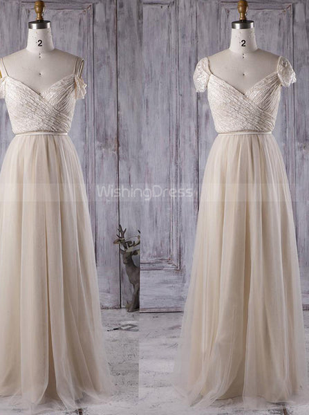 Elegant Bridesmaid Dresses,Long Tulle Prom Dress,BD00354