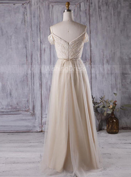 Elegant Bridesmaid Dresses,Long Tulle Prom Dress,BD00354