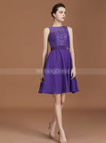 Elegant Bridesmaid Dresses,Short Bridesmaid Dress,Purple Bridesmaid Dress,BD00230