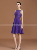 Elegant Bridesmaid Dresses,Short Bridesmaid Dress,Purple Bridesmaid Dress,BD00230