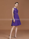 Elegant Bridesmaid Dresses,Short Bridesmaid Dress,Purple Bridesmaid Dress,BD00230