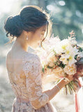 Elegant Tulle Wedding Dresses,Bridal Dress with Sleeves,WD00324
