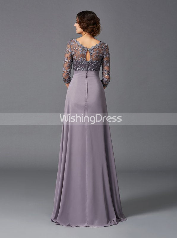 Empire Waist Mother of the Bride Dress with 3/4 Sleeves,MD00055 US10 / Royal Blue
