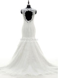 Fit and Flare Wedding Dresses,Plus Size Wedding Gown,Lace Wedding Dress,Vintage Bridal Gown,WD00225