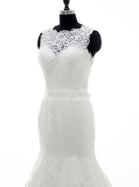 Fit and Flare Wedding Dresses,Plus Size Wedding Gown,Lace Wedding Dress,Vintage Bridal Gown,WD00225