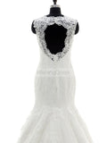 Fit and Flare Wedding Dresses,Plus Size Wedding Gown,Lace Wedding Dress,Vintage Bridal Gown,WD00225