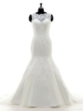 Fit and Flare Wedding Dresses,Plus Size Wedding Gown,Lace Wedding Dress,Vintage Bridal Gown,WD00225