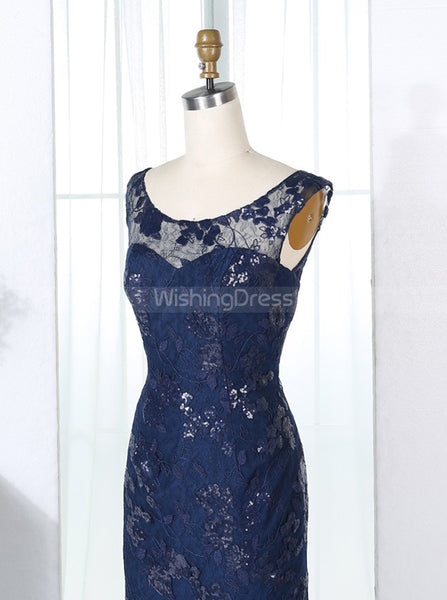 Fitted Bridesmaid Dresses,Dark Navy Bridesmaid Dress,Tulle Lace Bridesmaid Dress,BD00292
