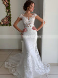 Fitted Wedding Dress with Detachable Skirt,Sexy Wedding Dress,WD00612