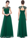 Forest Green Bridesmaid Dress,Chiffon Long Bridesmaid Dress,BD00086