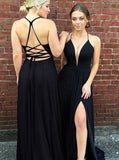 Fuchsia Prom Dresses,Open Back Prom Dress,Prom Dress with Slit,Long Prom Dress,PD00254