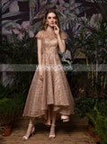 Gorgeous High Low Homecoming Dresses,Glitz High Neck Dress,PD00466